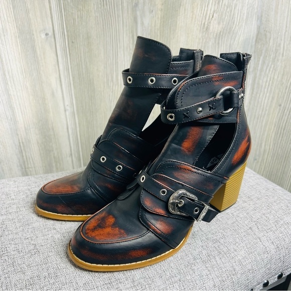 Jolimall Western Flair Ankle Booties - Picture 2 of 10